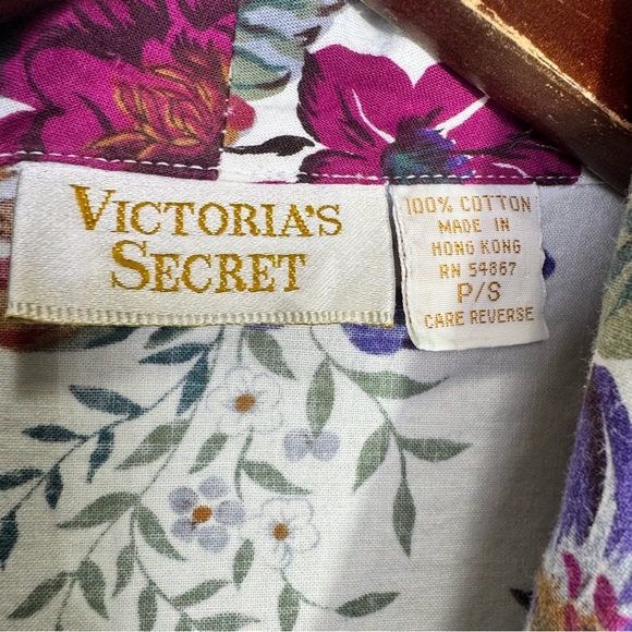 Victoria's Secret Gold Label Vintage Floral 100% Cotton Robe Size Small - Picture 12 of 12